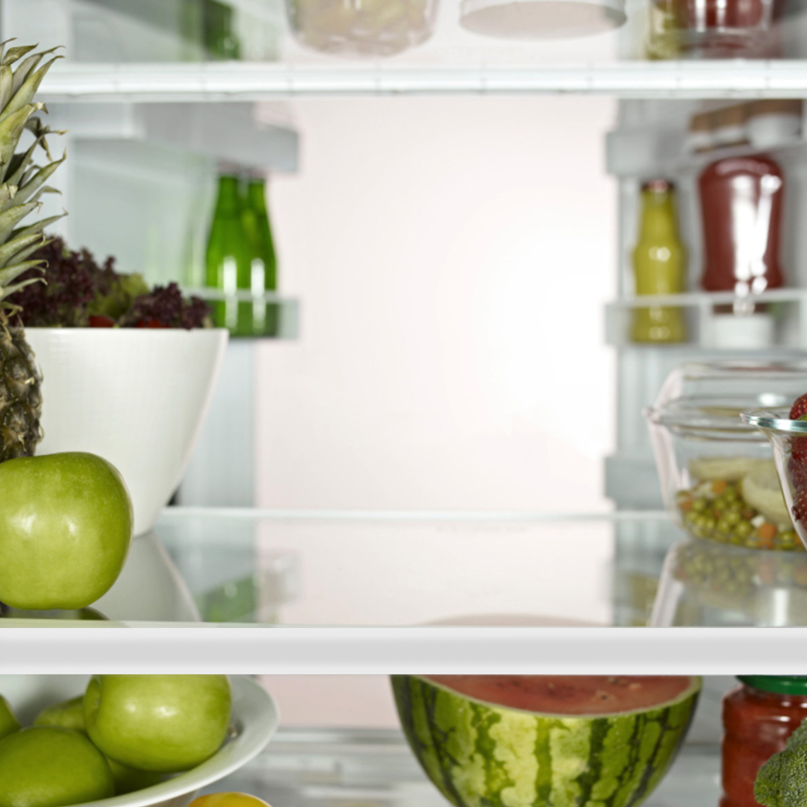Food Storage Dividers - Tempered Glass Fridge Divider Shelf Sturdy