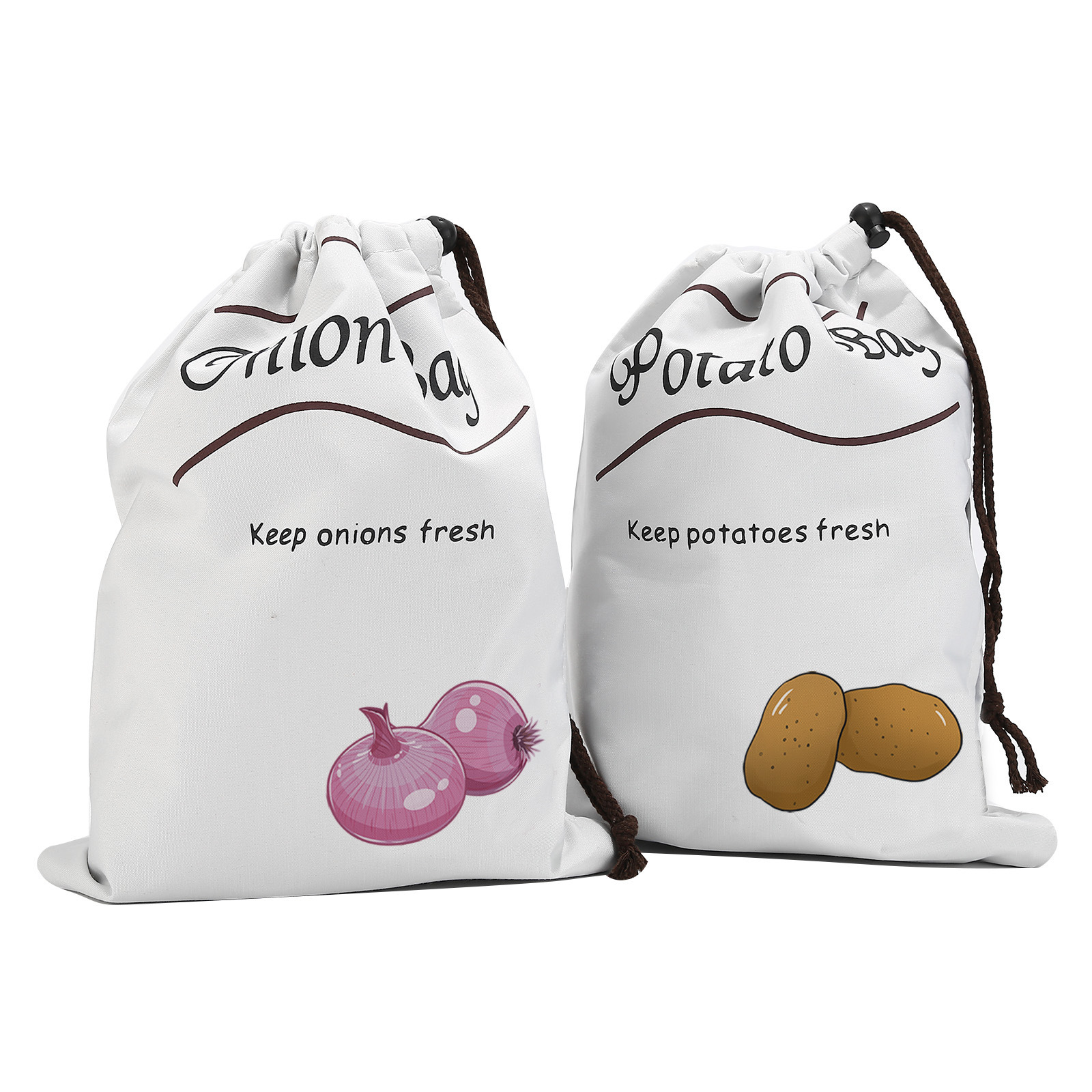 Food Storage In Roots - 2pcs Reusable Vegetable Storage Bags Food