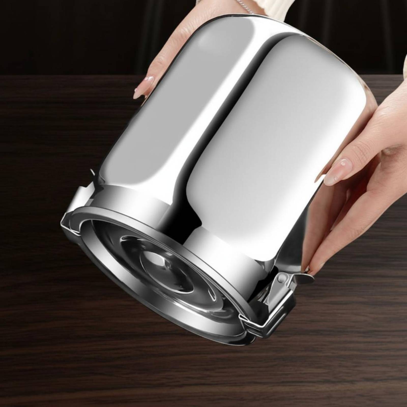 Food Storage Stainless Steel Containers - Airtight Stainless Steel Canister Silver Stainless