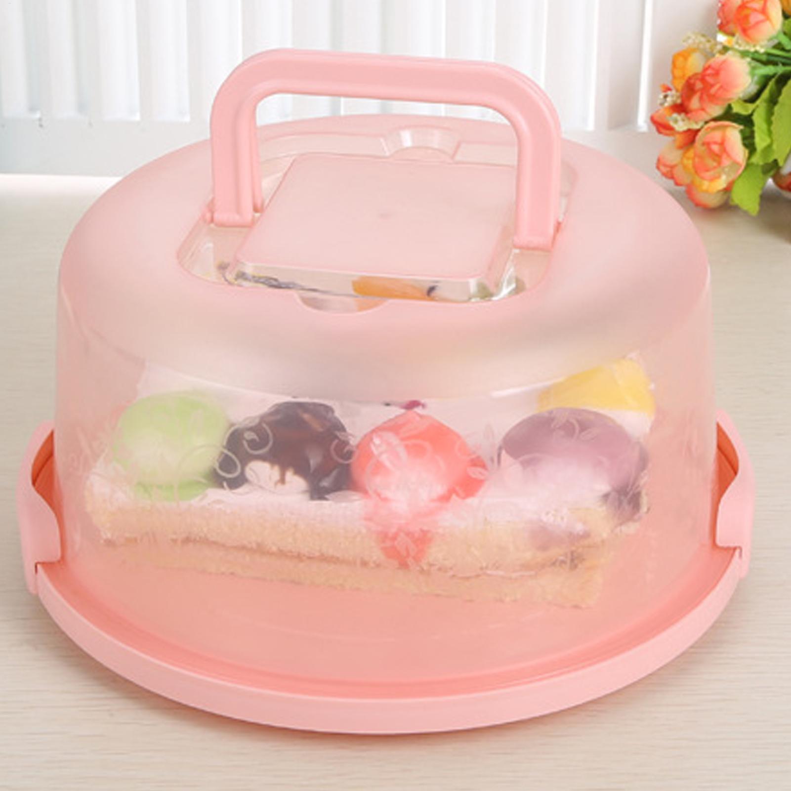 Food Storage Plastic Boxes - Handheld Cake Carrier Reusable Airtight Box
