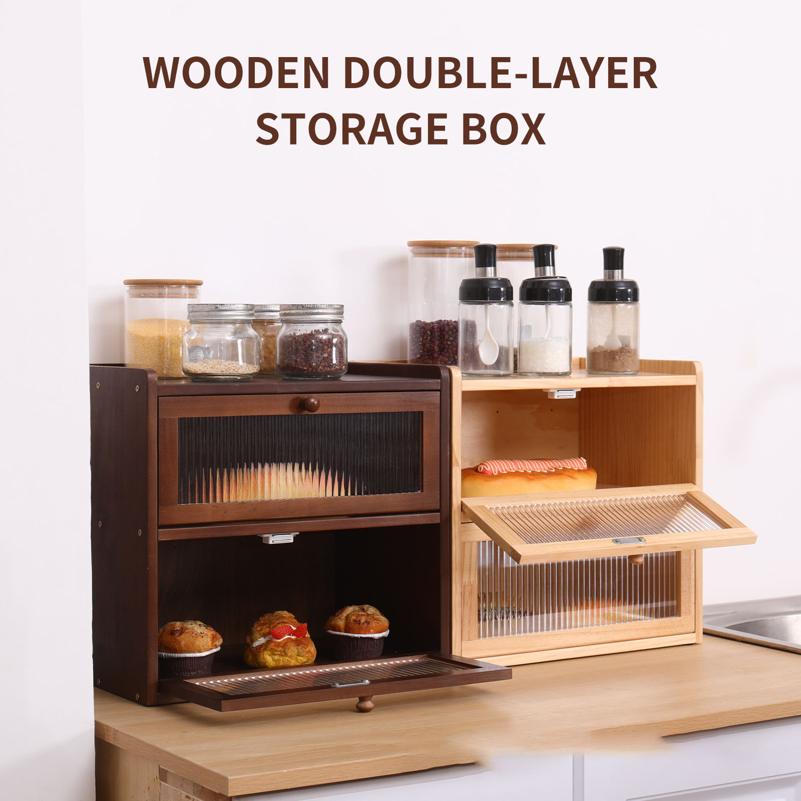 Food Storage Acrylic Containers - Bread Box Homemade Bread Bin Holder