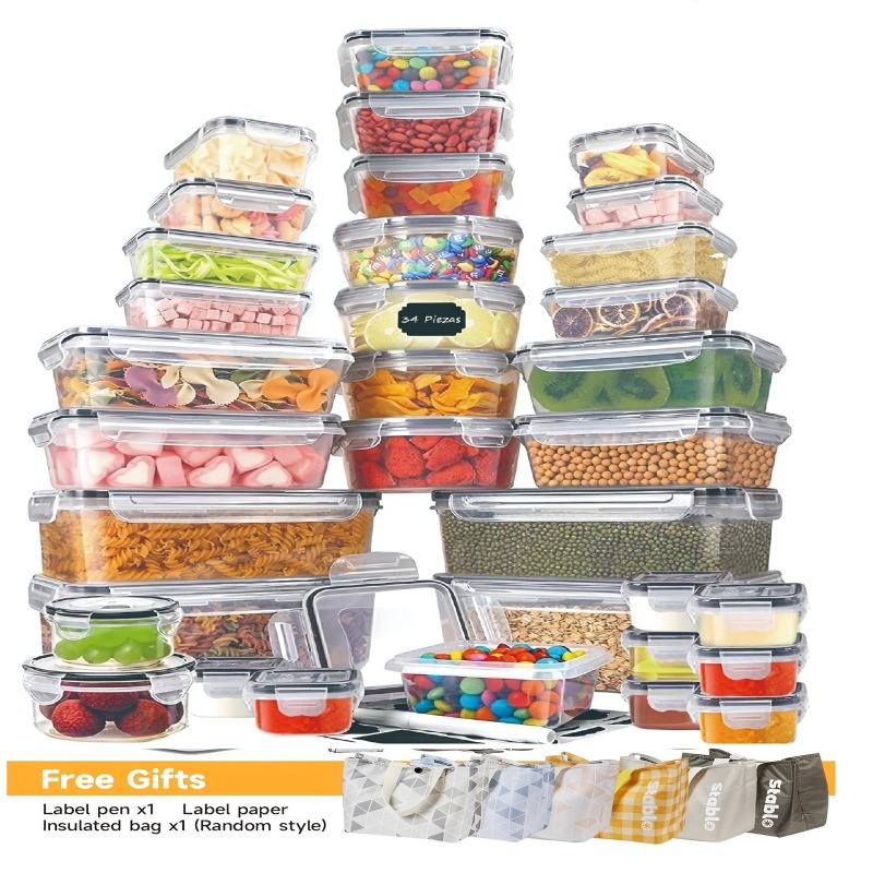 Food Storage Unit - 48PCS BPA-Free Food Storage Set –