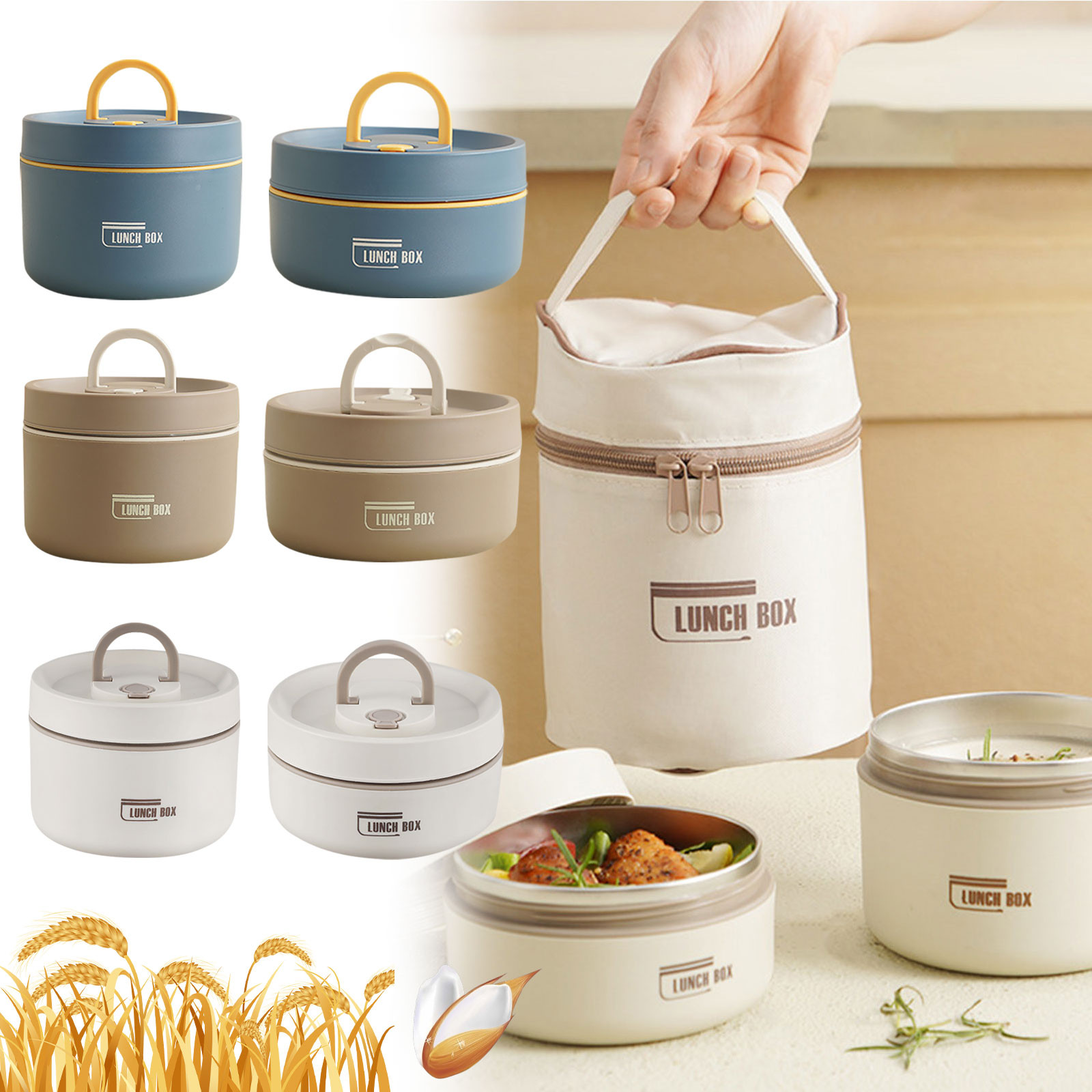 Food Storage Unit - Thermal Lunch Box Stainless Steel Insulated