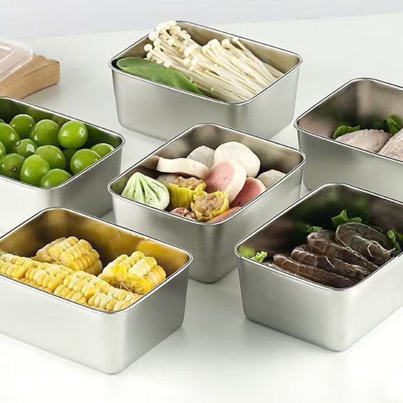 Food Storage Stainless Steel Containers - 6-Piece Stainless Steel Food Storage Containers