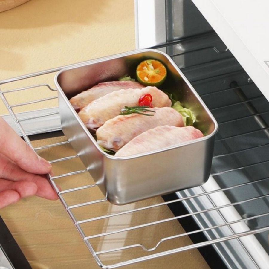 1-2-3pc Rectangular Stainless  - Food Storage Stainless Steel Containers review and price