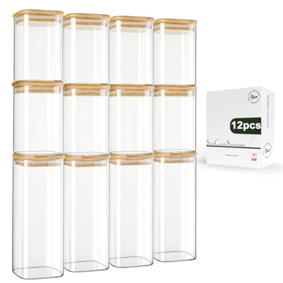 12-Pack Square Glass Storage J - Food Storage Acrylic Containers review and price