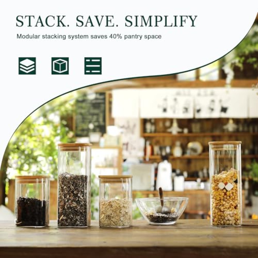 12-Pack Square Glass Storage J - Food Storage Acrylic Containers review and price