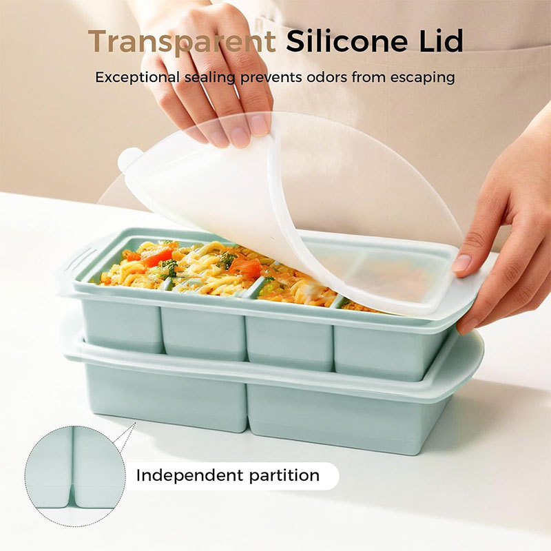 Silicone Freezer Tray With Lid - Xl Food Storage Containers With Lids review and price