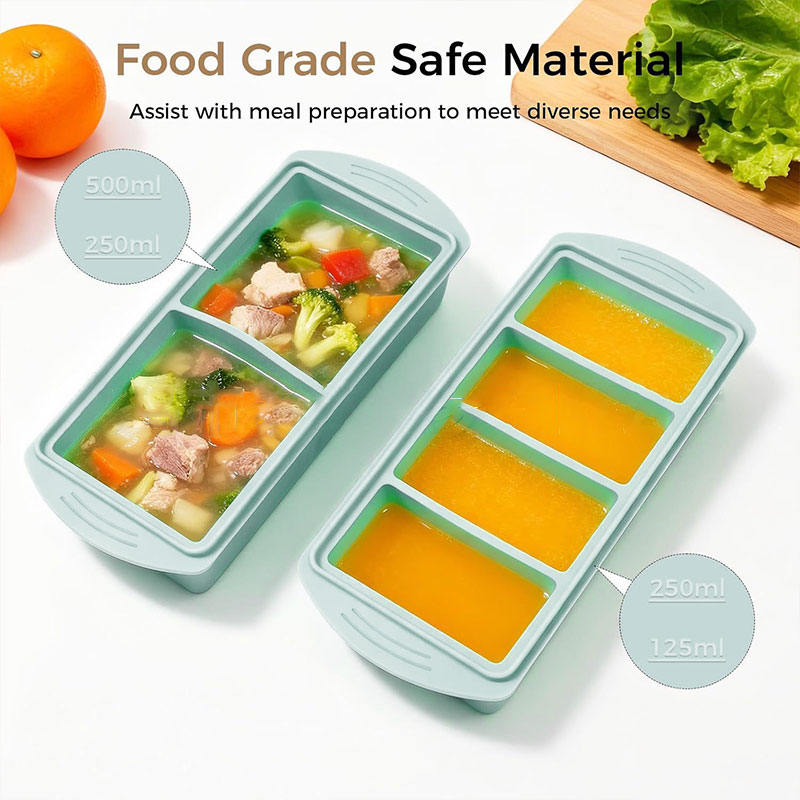 Silicone Freezer Tray With Lid - Xl Food Storage Containers With Lids review and price