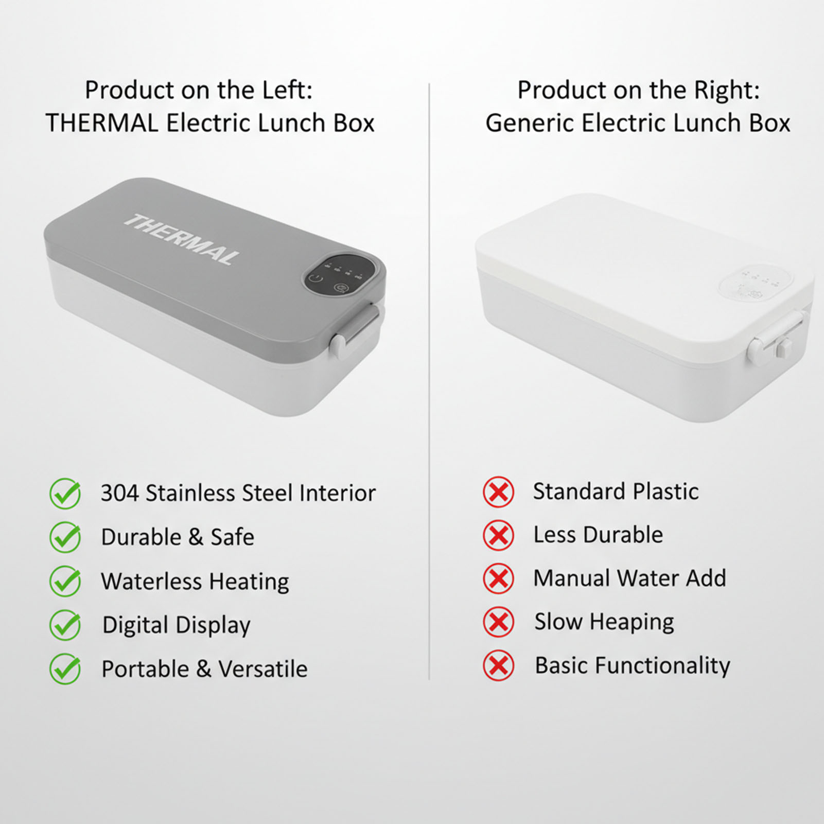 Heated Lunch Box 304 Stainless - Food Storage Warmer review and price