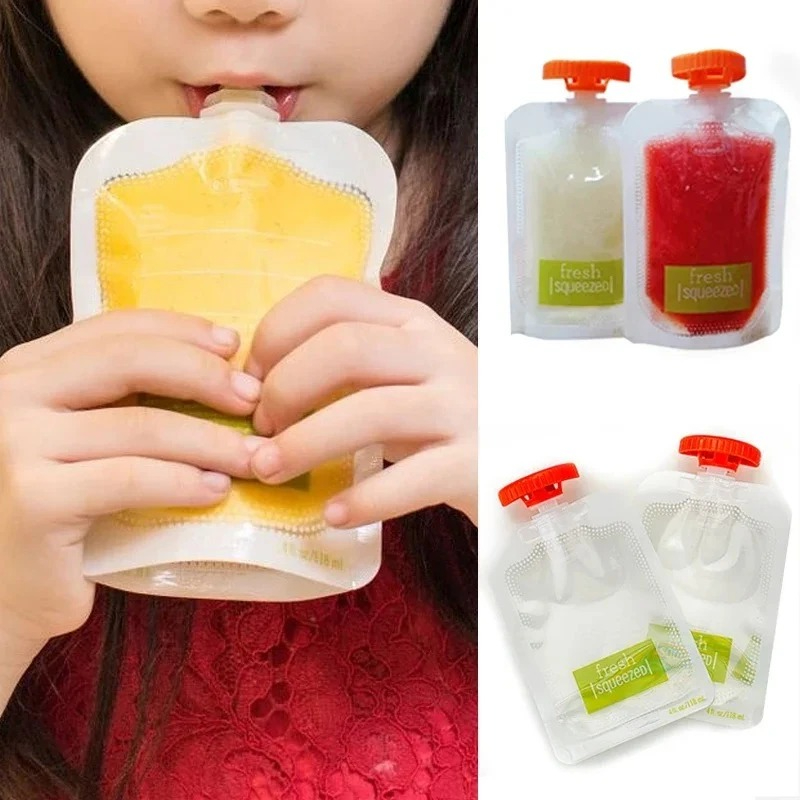 10Pcs Baby Food and Juice Box  - Food Storage Silicone Bags review and price
