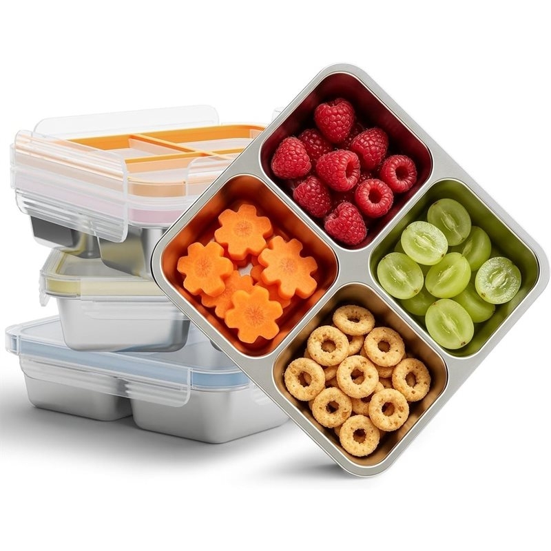 GIGI 4Pack Stainless Steel Sna - Food Storage Stainless Steel Containers review and price