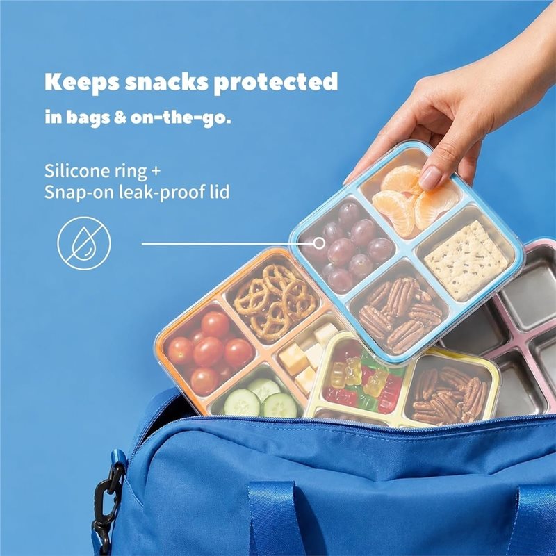 GIGI 4Pack Stainless Steel Sna - Food Storage Stainless Steel Containers review and price