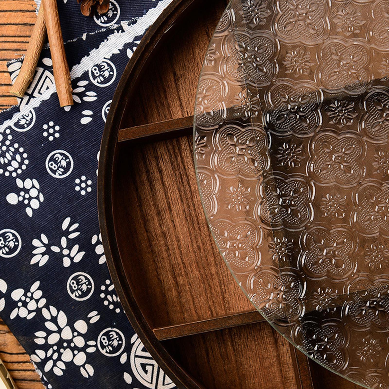 Wooden Glass Serving Bowl with - Food Storage Dividers review and price