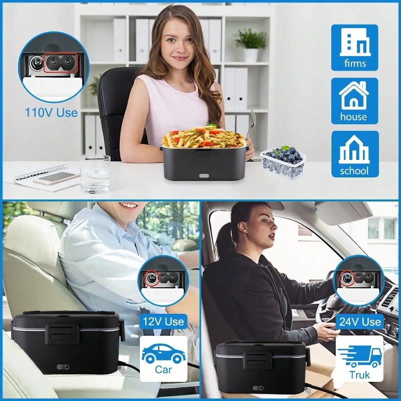 100W Electric Heated Lunch Box - Food Storage Warmer review and price