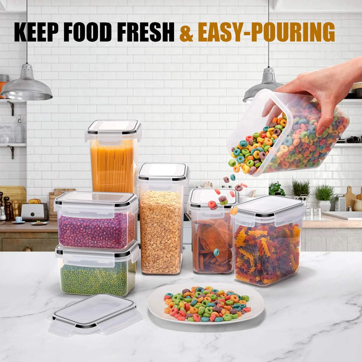 Kitchen 7pcs Food Containers S - Food Storage Acrylic Containers review and price