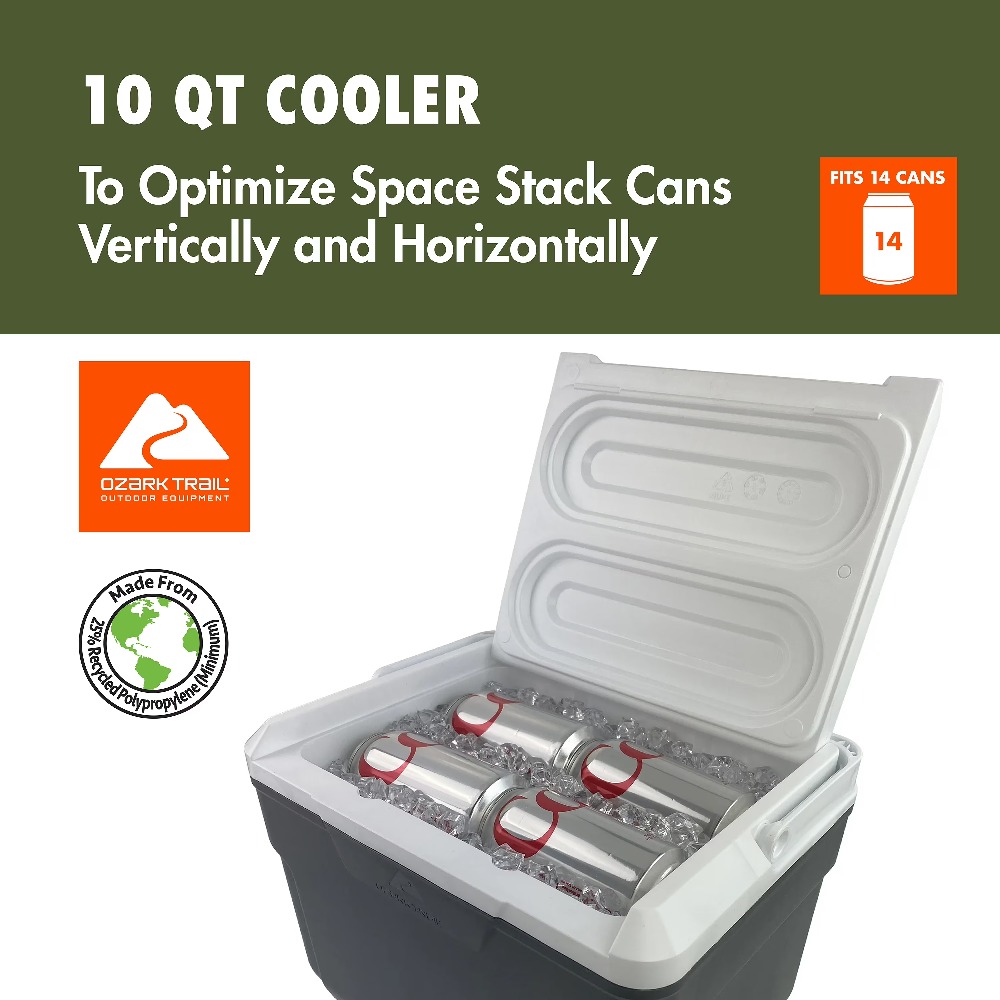 Insulated Hard-Sided Cooler 10 - Food Storage Quart Containers review and price