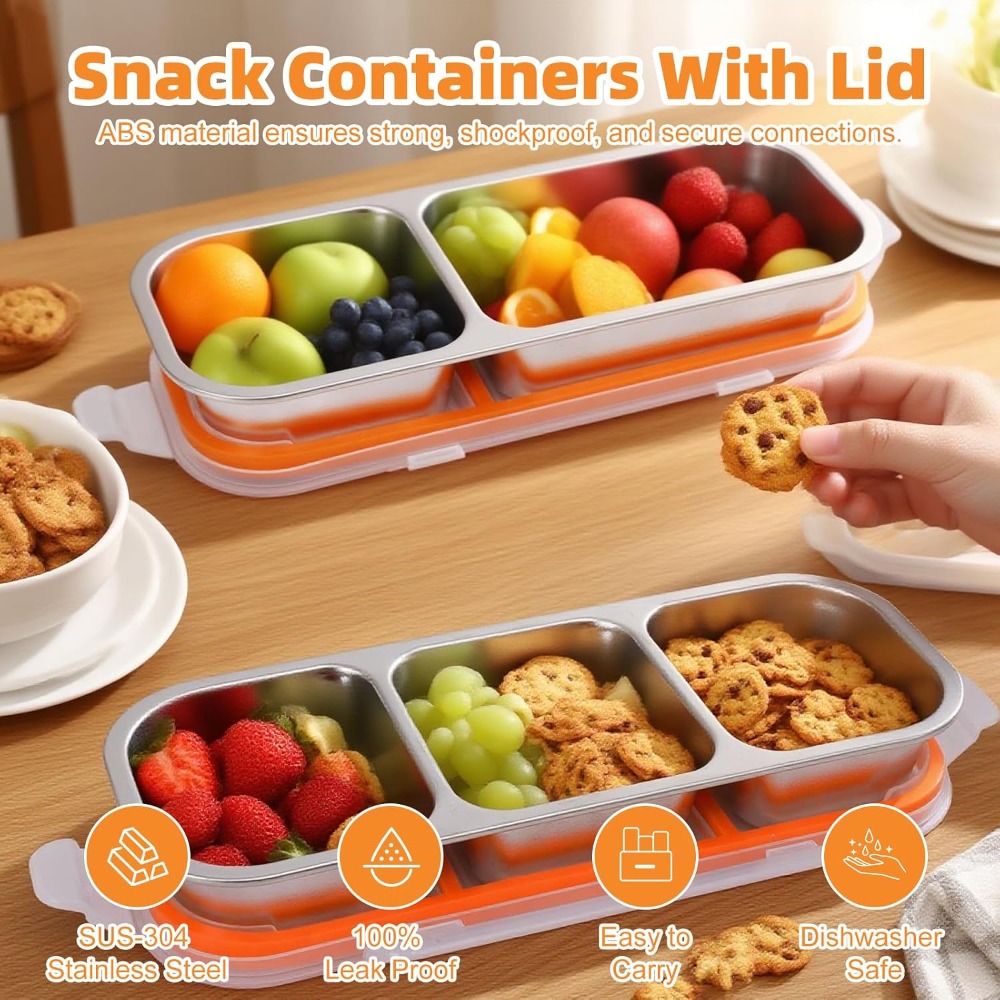 Stainless Steel Snack Containe - Food Storage Dividers review and price