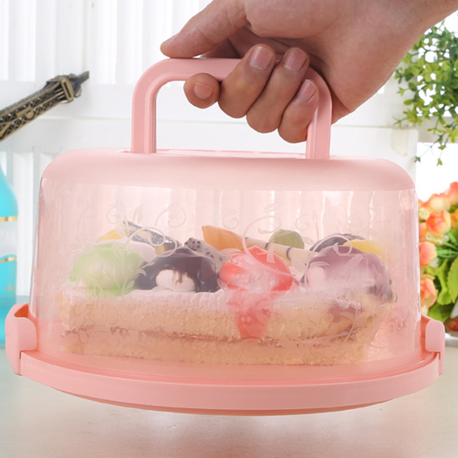 Handheld Cake Carrier Reusable - Food Storage Plastic Boxes review and price