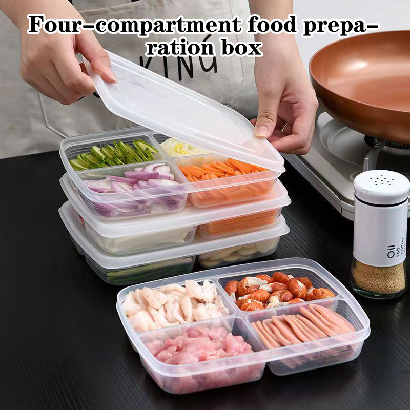 New【4 Grids Plastic Storage Bo - Food Storage Plastic Boxes review and price