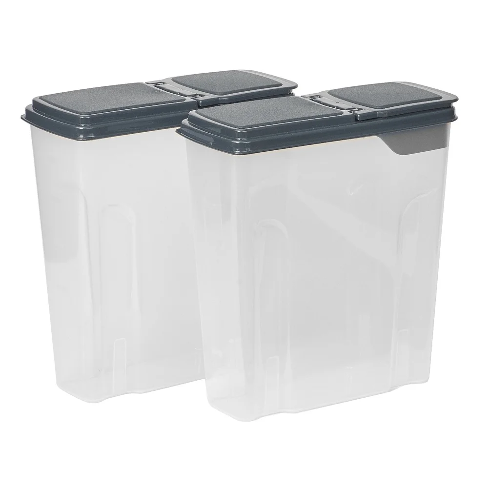 2-Pack Plastic Cereal Dispense - Food Storage Quart Containers review and price