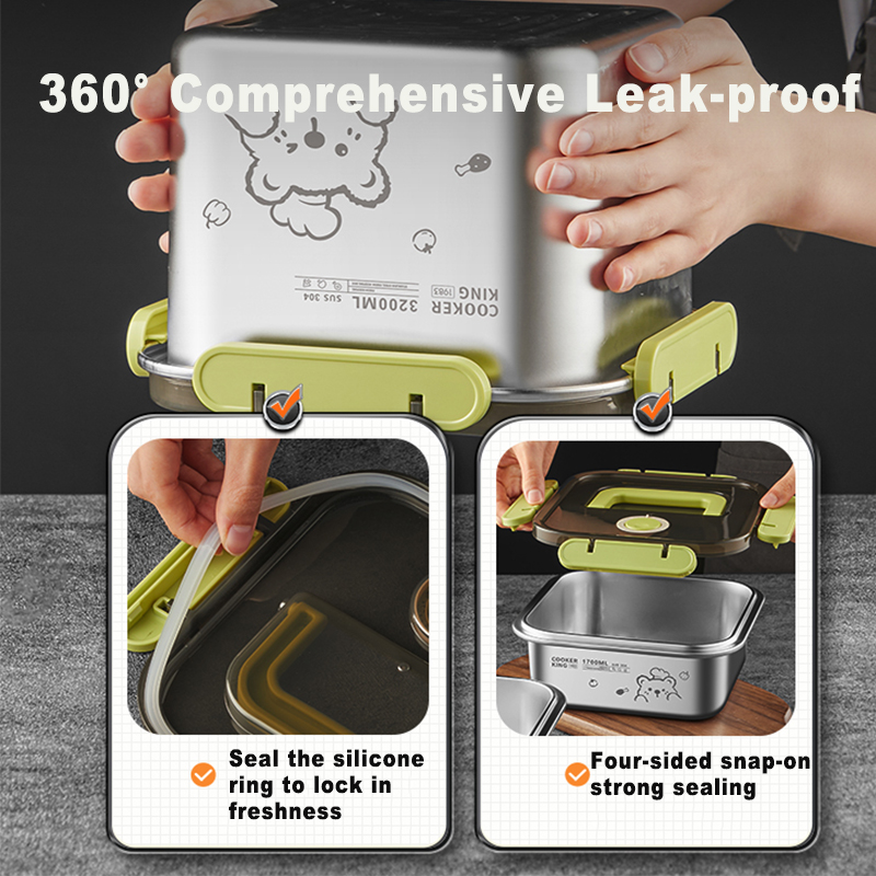 COOKER KING 420ml-6200ml Large - Food Storage Stainless Steel Containers review and price