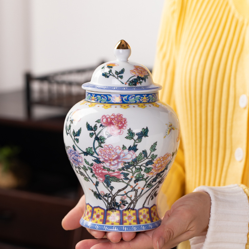Gold-plated Ceramic Tea Jar Vi - Food Storage Time review and price