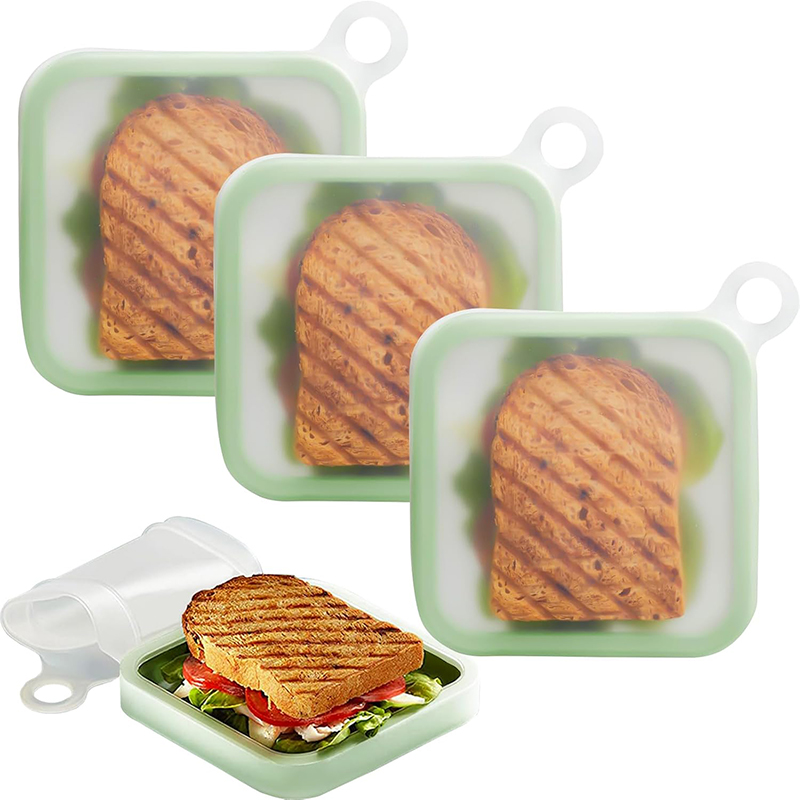 Silicone Sandwich Toast Bento  - Food Storage Silicone Bags review and price