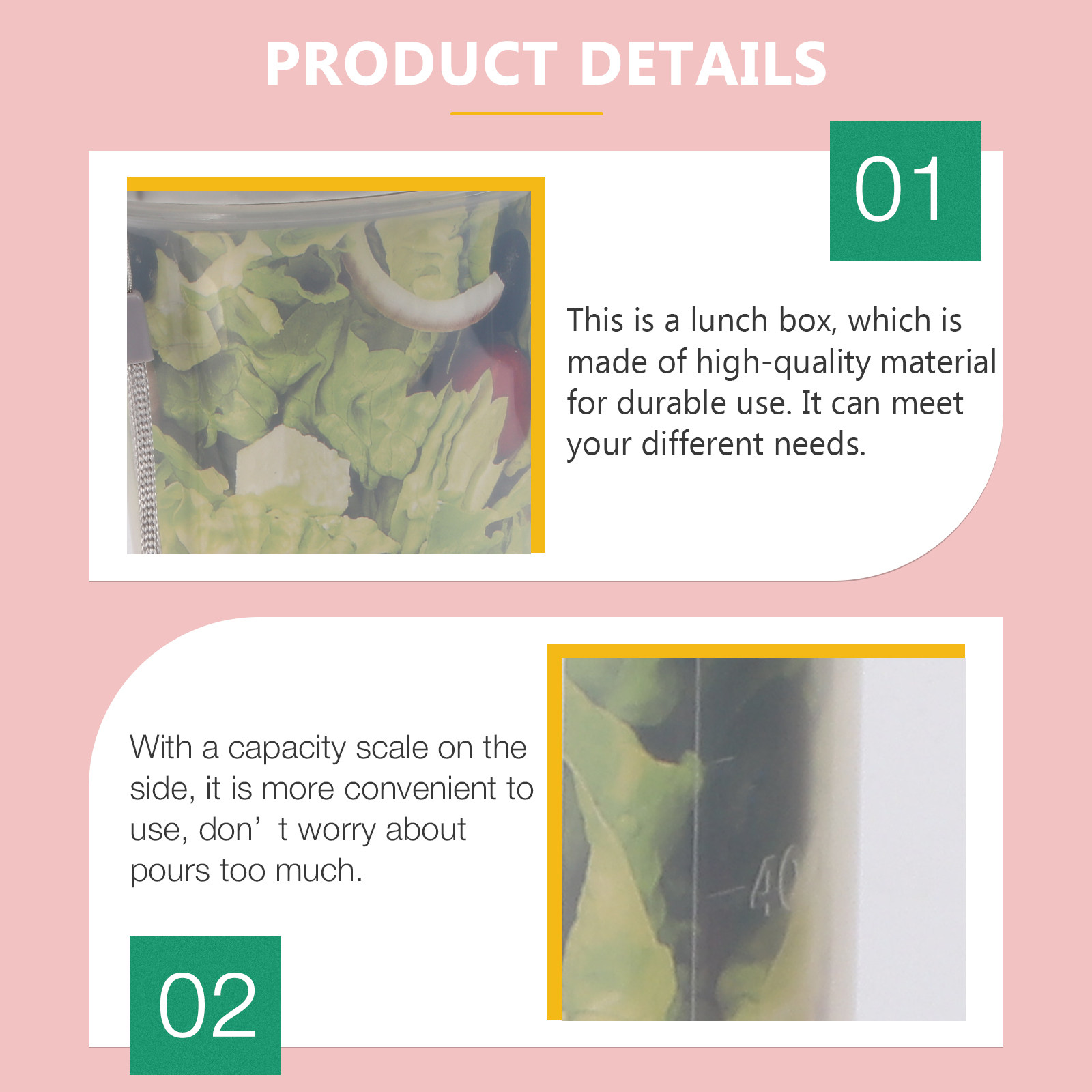 2Pcs Double Layer Sealing Stor - Food Storage Plastic Boxes review and price