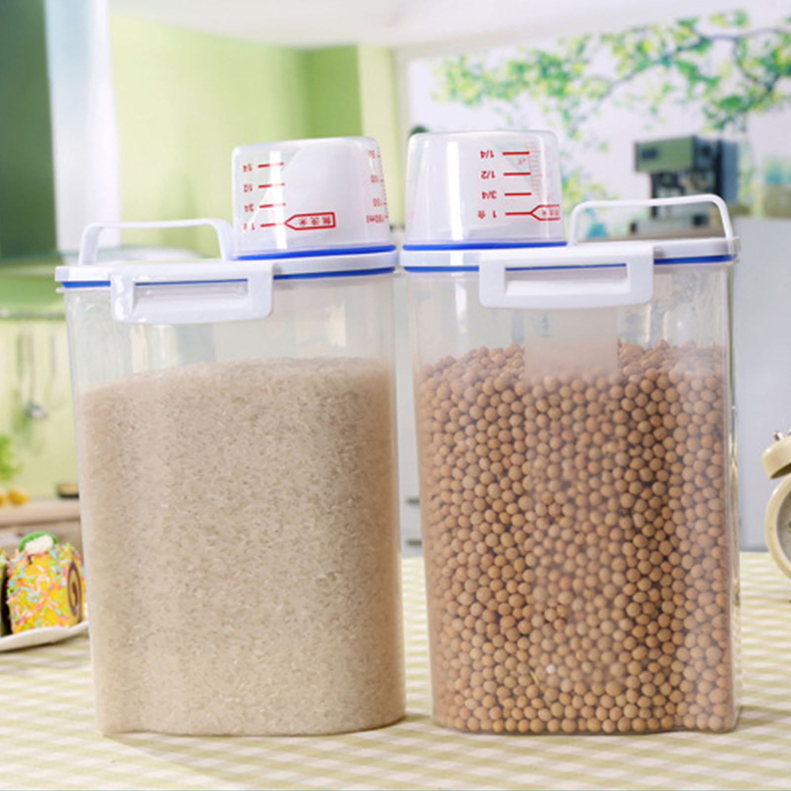 Cereal Container Rice Storage  - Food Storage Acrylic Containers review and price